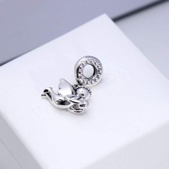 Pandora Angel of Love CZ Dangle Charm Sterling silver Moments Pendant - Picture 5 of 5